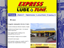 Tablet Screenshot of expresslubeandtune.com